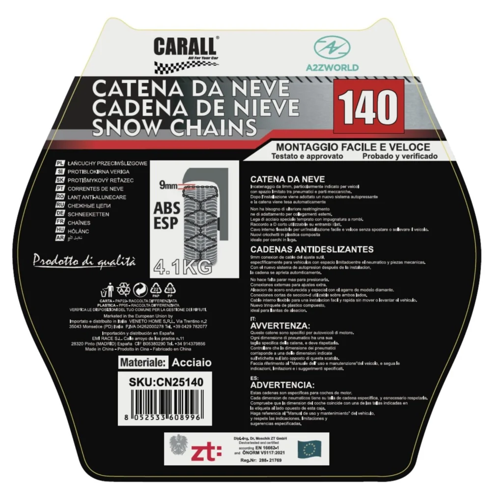 Catena Da Neve 9mm KNS140 Gruppo 140 Omologato ONORM V5117 - Image 2