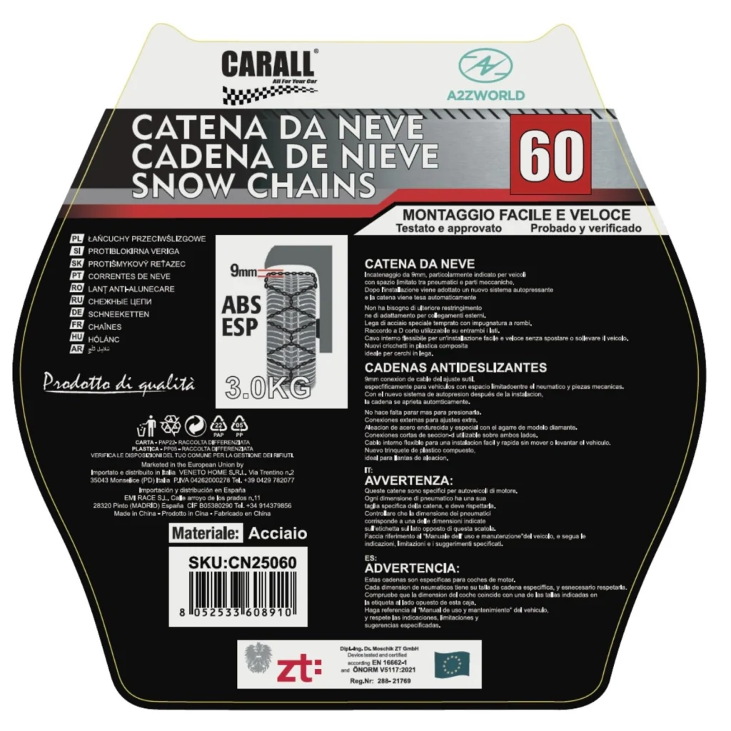 Catena Da Neve 9mm KNS60 Gruppo 60 Omologato ONORM V5117 - Image 2