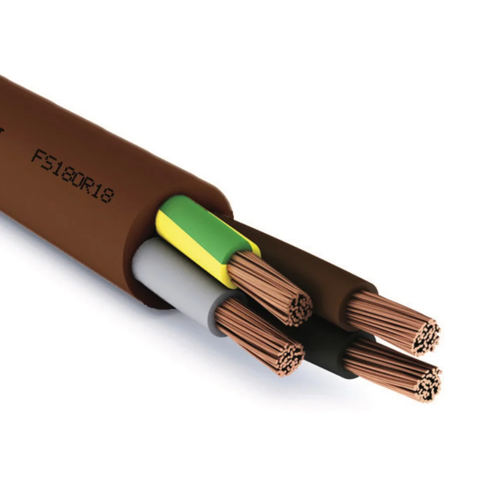 Cavo elettrico gommato marrone multipolare fs18or18 4 fili *** lunghezza metri 100, sezione conduttore 4x1,5mmq, conf... - Image 3