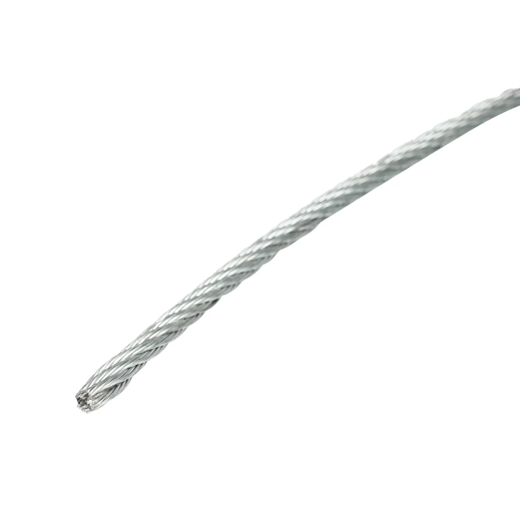 Cavo in acciaio zincato 4mm, 6x7 trefoli, carico massimo 940Kg, peso 8,4Kg, 150m/rotolo - Image 2