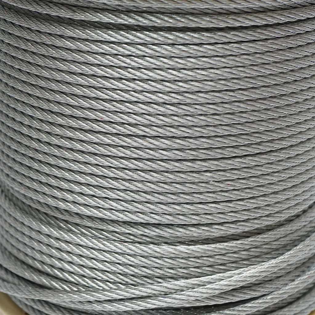 Cavo in acciaio zincato 5mm, 6x7 trefoli, carico massimo 1460Kg, peso 13,1Kg, 150m/rotolo - Image 3