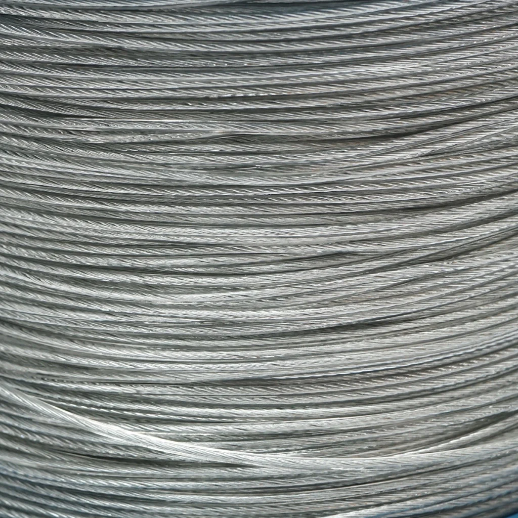 Cavo in acciaio zincato con rivestimento in PVC, 2 mm, 1x7 trefoli, carico massimo 95 kg, peso 4,4 kg, 500 m/rotolo - Image 3