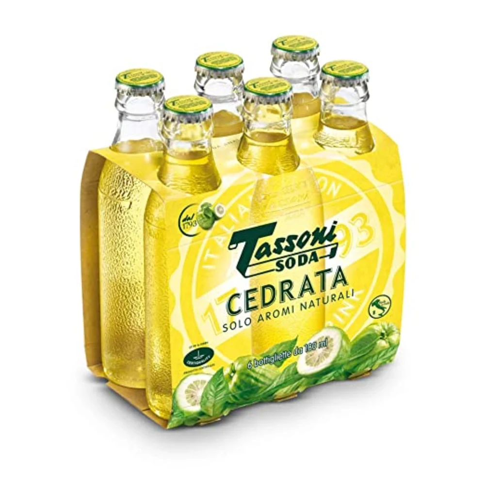 Cedrata tassoni soda con solo aromi naturali confezione da 24 bottiglie da 180 milliliter - Image 3