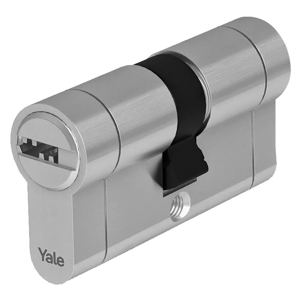 CILINDRO PROFILATO DOPPIO SERIE 'Y1500' mm 35+10+35 = 80 (40+40) nichelato  - YALE