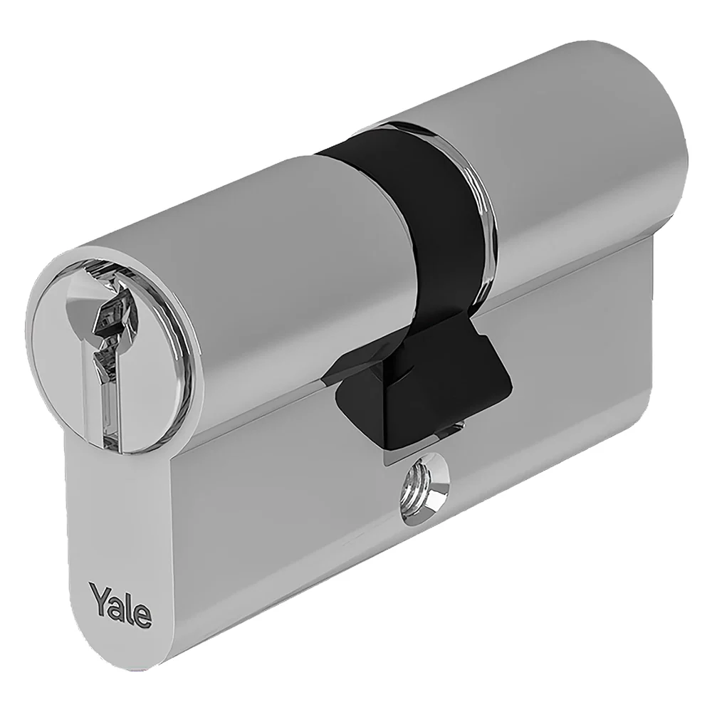 CILINDRO PROFILATO DOPPIO SERIE 'Y500' mm 30+10+35 = 75 (35+40) nichelato  - YALE