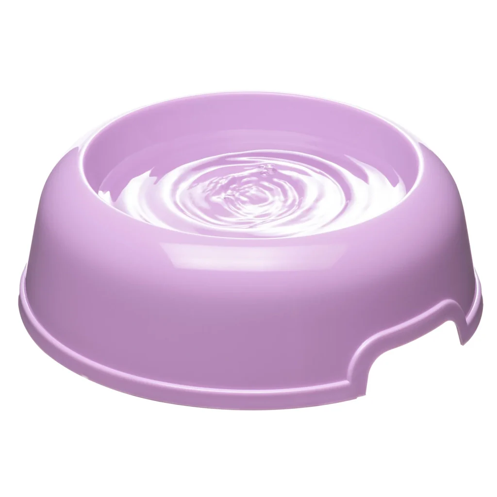 Set 6 ciotole per cani in plastica riciclata 0,5 litri Ø 19 cm con bordo antiscivolo e maniglie laterali colori assortiti Ferplast - Image 4