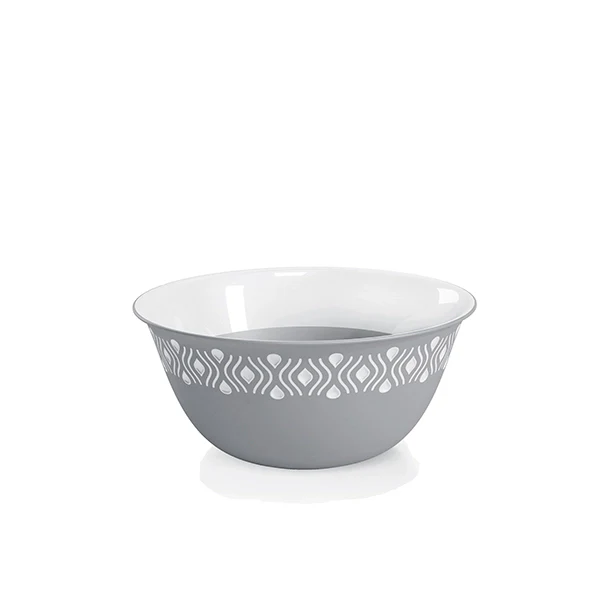 CIOTOLA 'TOSCA' Ø cm 19 x h.9 - grigio/bianco  - STEFANPLAST