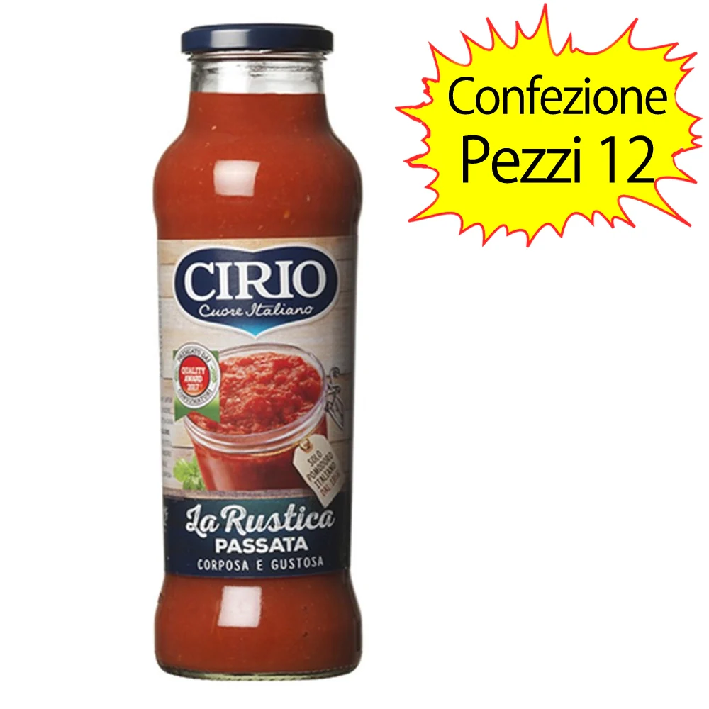 Cirio la rustica passata corposa e gustosa confezione da 12 barattoli da 680 gr cadauno