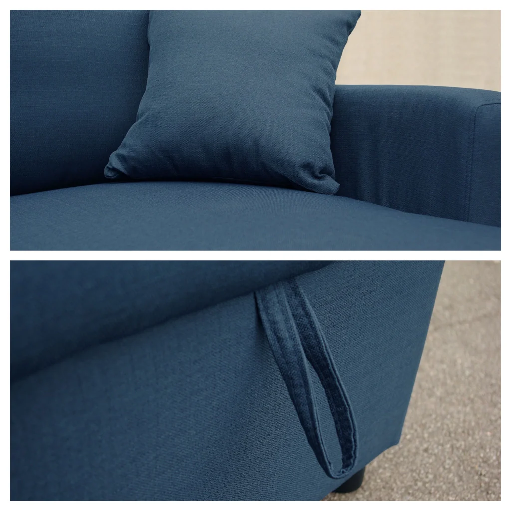 CLARKDivano letto angolare a 3 posti blu - Image 5