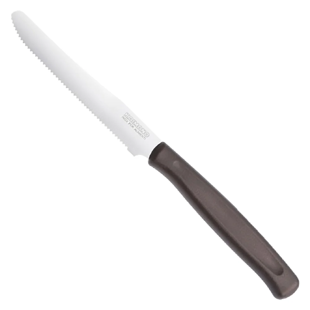 COLTELLO DA TAVOLA SEGHETTATO manico rosso  - KAIMANO