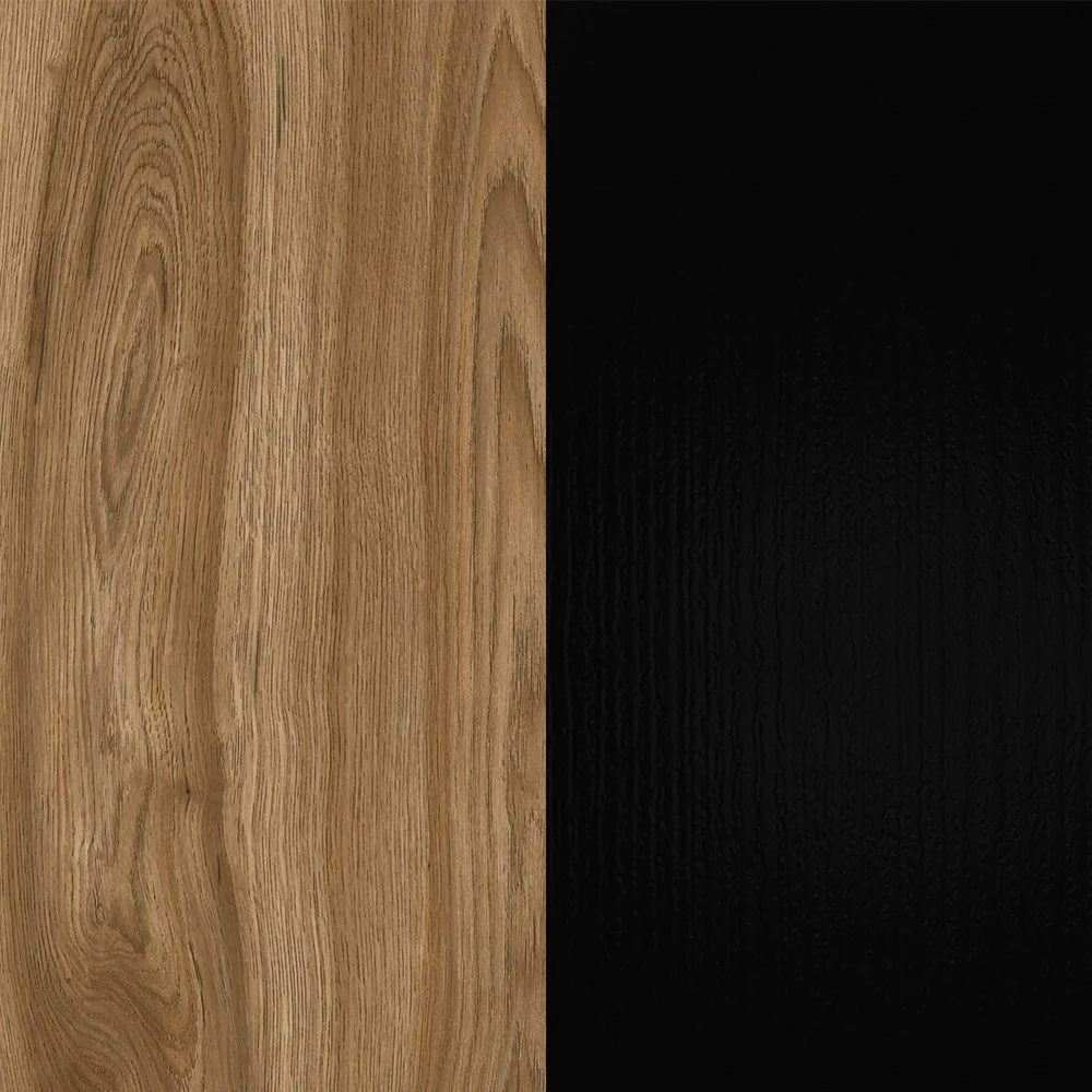 Comodino sospeso Eco in colore nero e rovere oud - Image 6