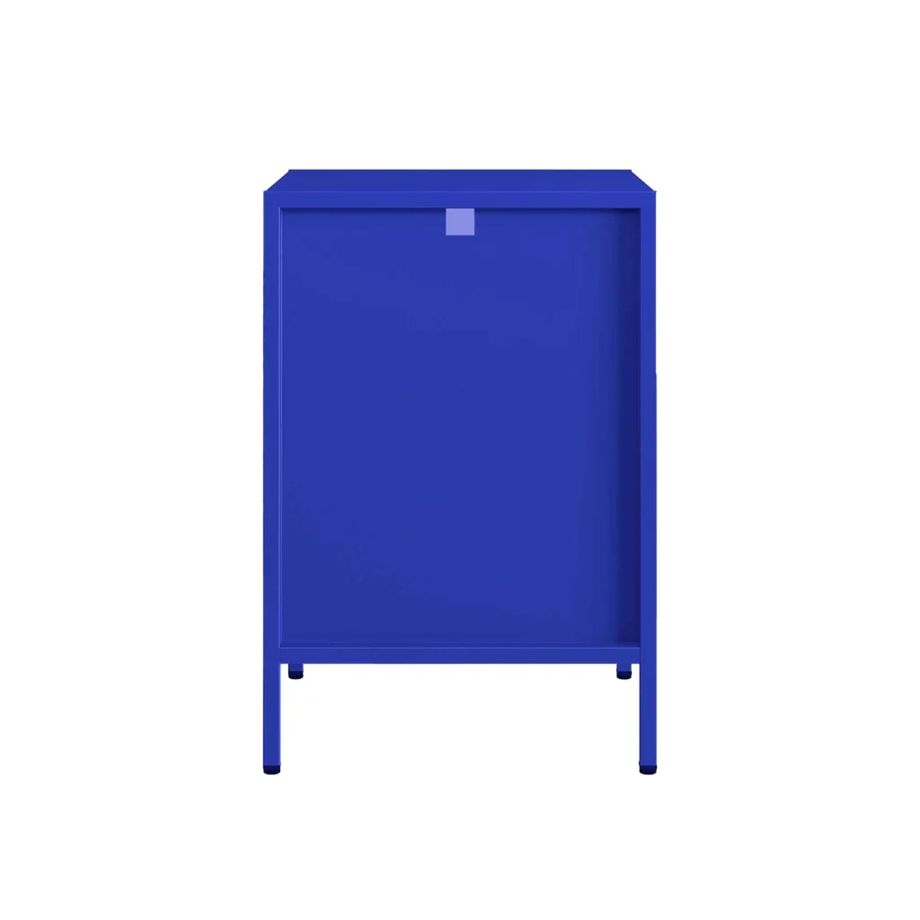 Comodino, tavolino industriale, blu - Image 5