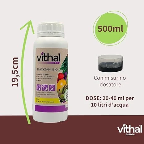CONCIME ORGANICO FISIOATTIVATORE 'BLACKJAK BIO' ml 500  - VITHAL - Image 3