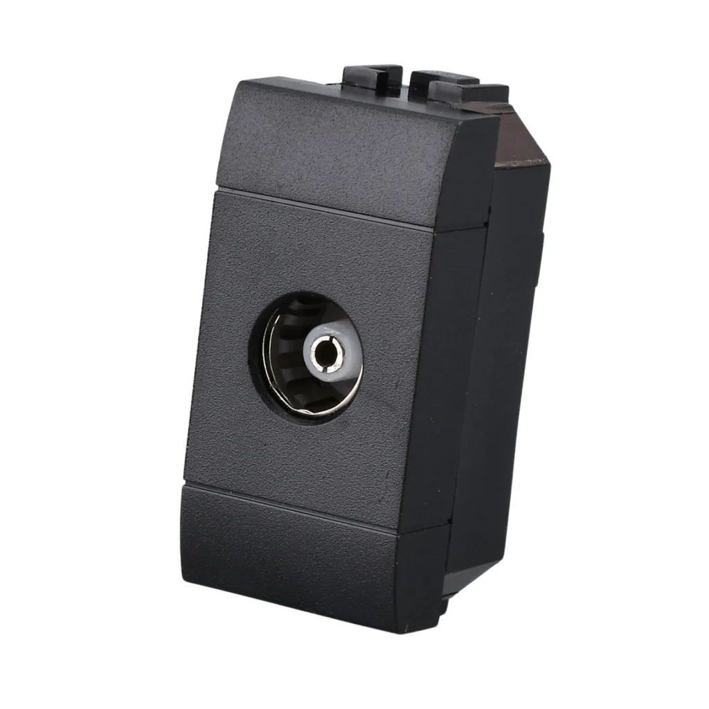 Connettore Presa TV Terminale Femmine MBL Nero 1M Compatibile Bticino Living International BLN2251 - Image 2