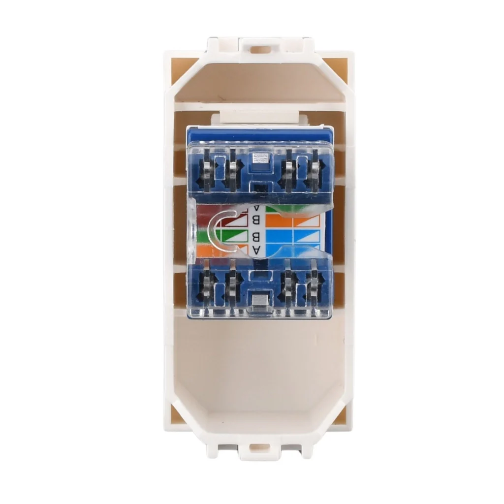 Connettore Rete Presa Dati RJ45 CAT6 MBL Bianco 1M Compatibile Bticino Living Light BLB2356 - Image 6