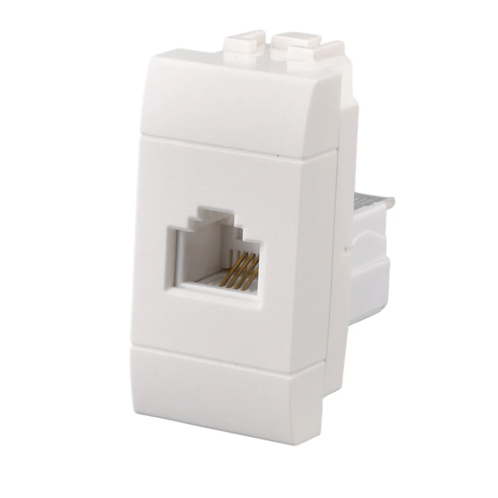 Connettore Telefonica Presa RJ11 MBL Bianco 1M Compatibile Bticino Living Light BLB2354 - Image 4