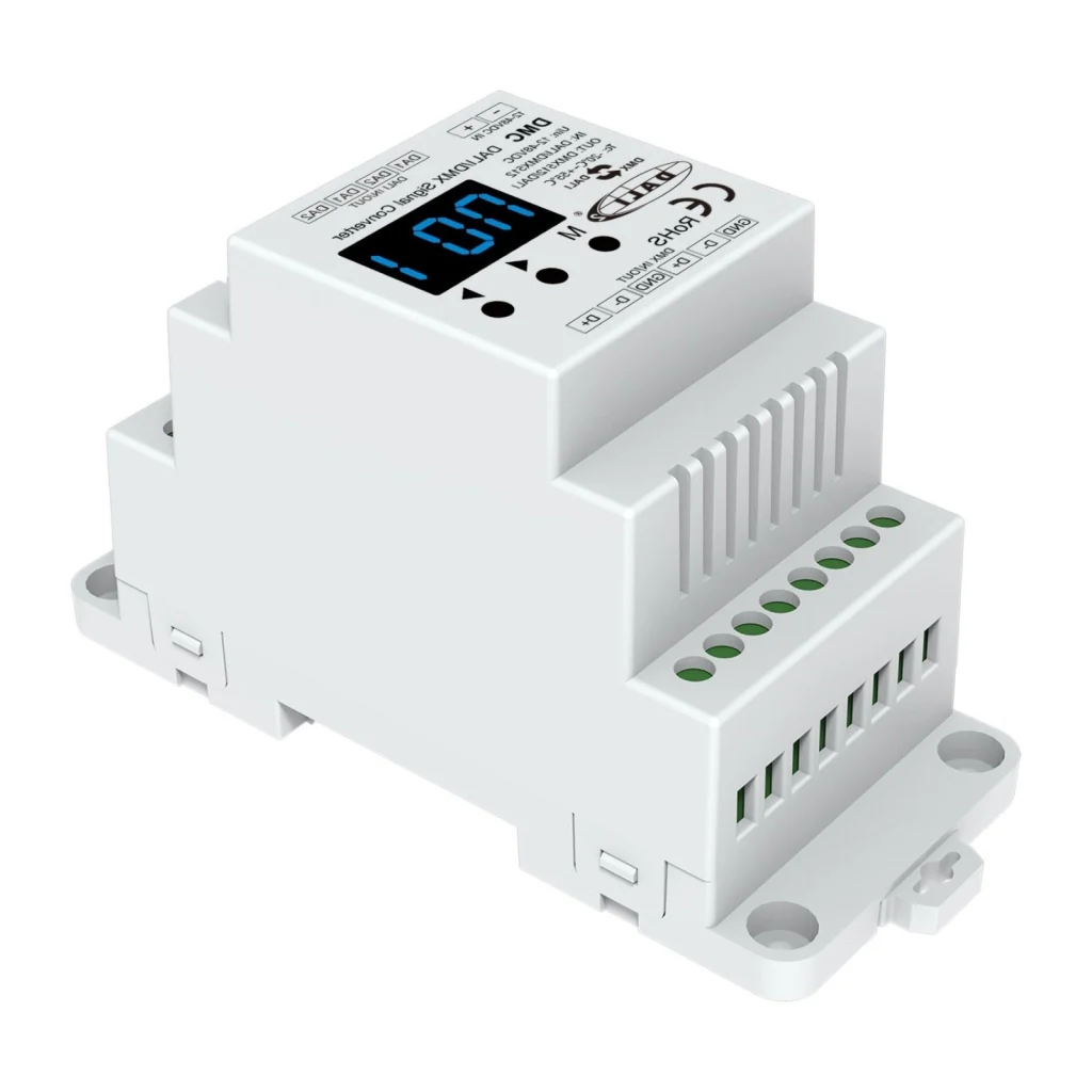 Convertitore Segnale DALI DMX512 Bidirezionale, Gateway da Guida DIN, Display Digitale, 12V 24V 36V 48V, DALI-2 - Image 3