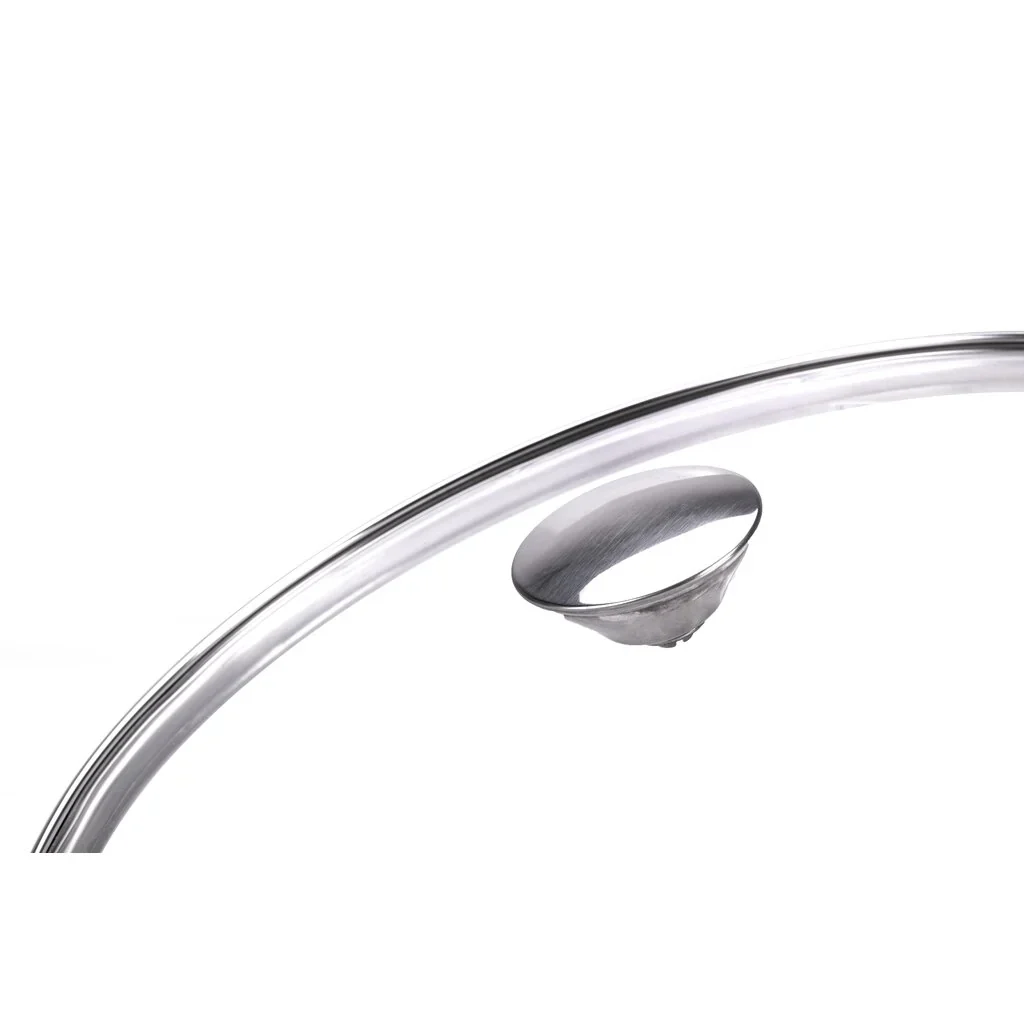 COPERCHIO VETRO E ACCIAIO ?ALLEGRO INOX? Ø cm. 28  - MONETA - Image 2