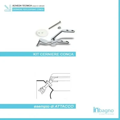 Coppia di cerniere per copriwater Conca di Ideal Standard in acciaio cromo - Image 3
