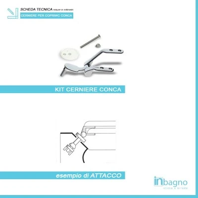 Coppia di cerniere per copriwater Conca di Ideal Standard in acciaio cromo - Image 7