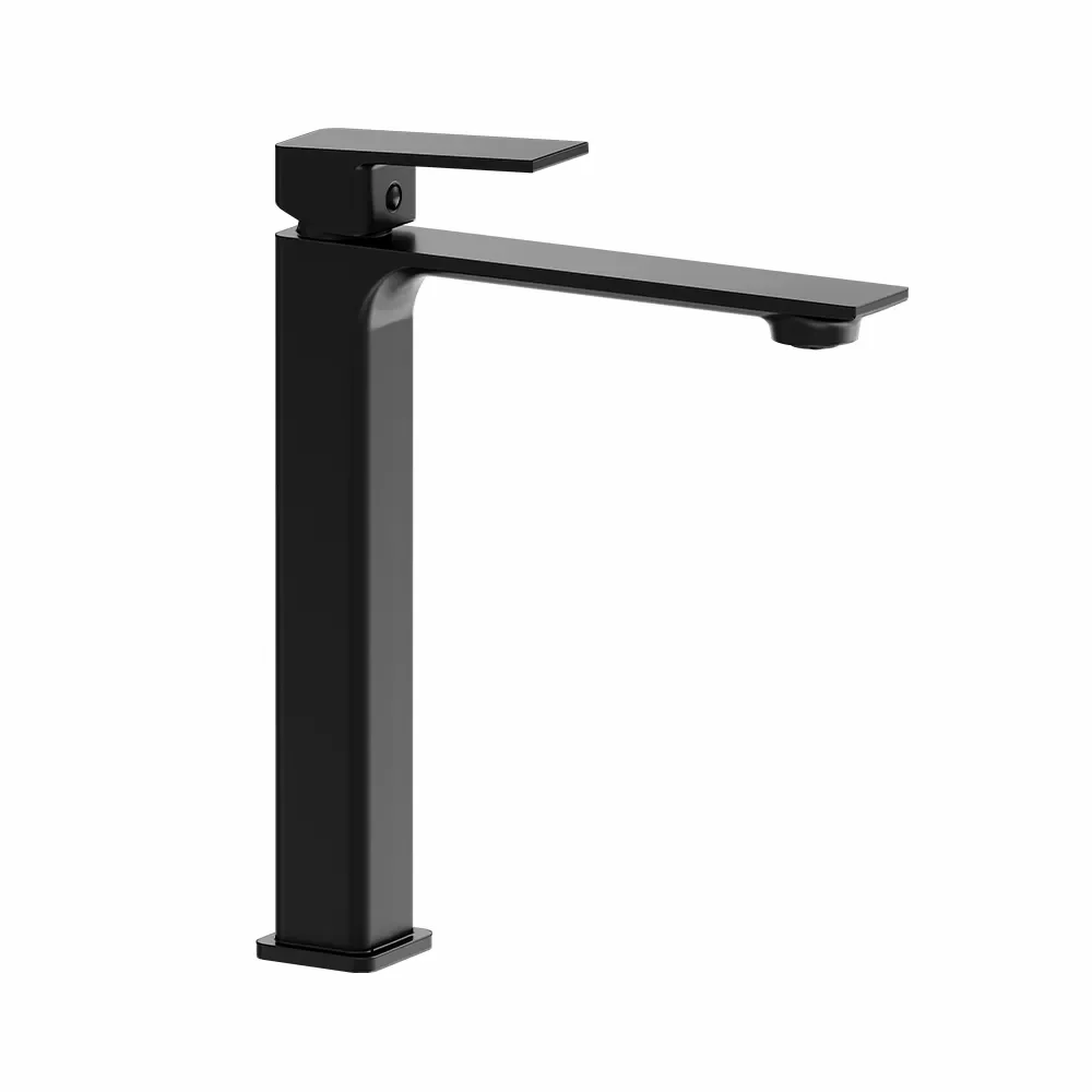 Coppia miscelatori lavabo alto slim bidet senza scarico nero opaco | Ingrid - Image 5