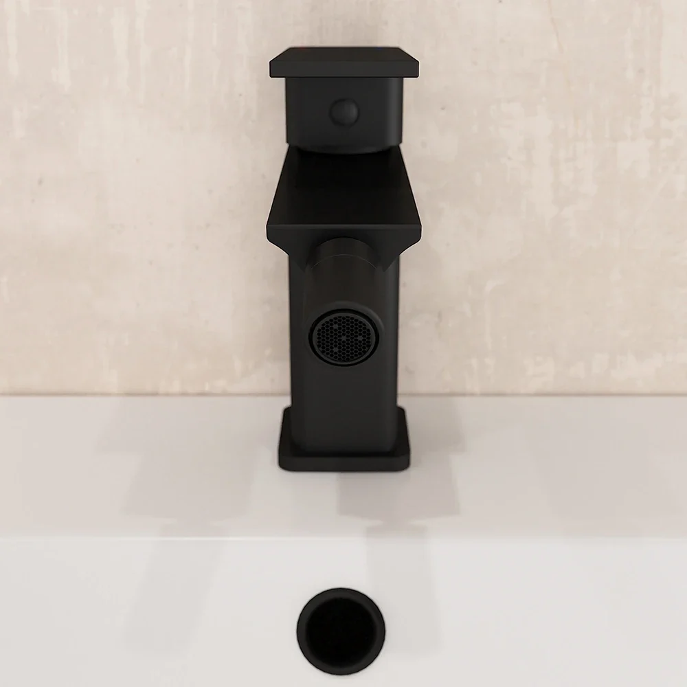Coppia miscelatori lavabo alto slim bidet senza scarico nero opaco | Ingrid - Image 8