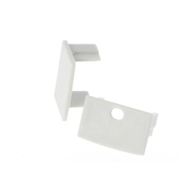 Coppia Tappi Tappini Termine Per Chiusure Profilo Barra Alluminio Da Incasso Muro BA6014 - Image 3