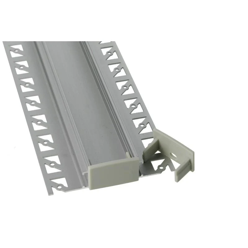 Coppia Tappi Tappini Termine Per Chiusure Profilo Barra Alluminio Da Incasso Muro BA6014 - Image 5