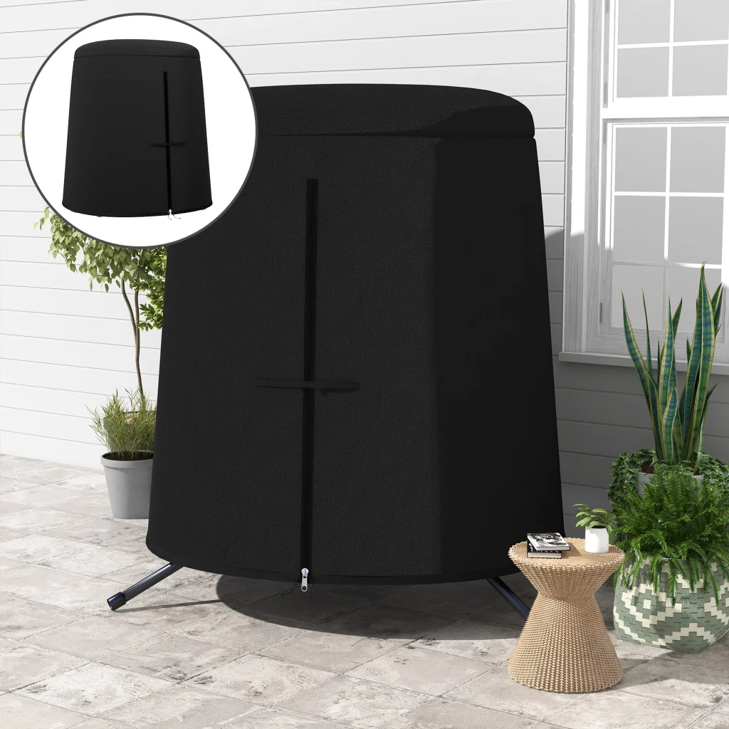 Coprimobili da esterno Coprimobili Telo per mobili protettivi Resistente alle intemperie 196cm x 196cm x 230cm Nero - Image 2
