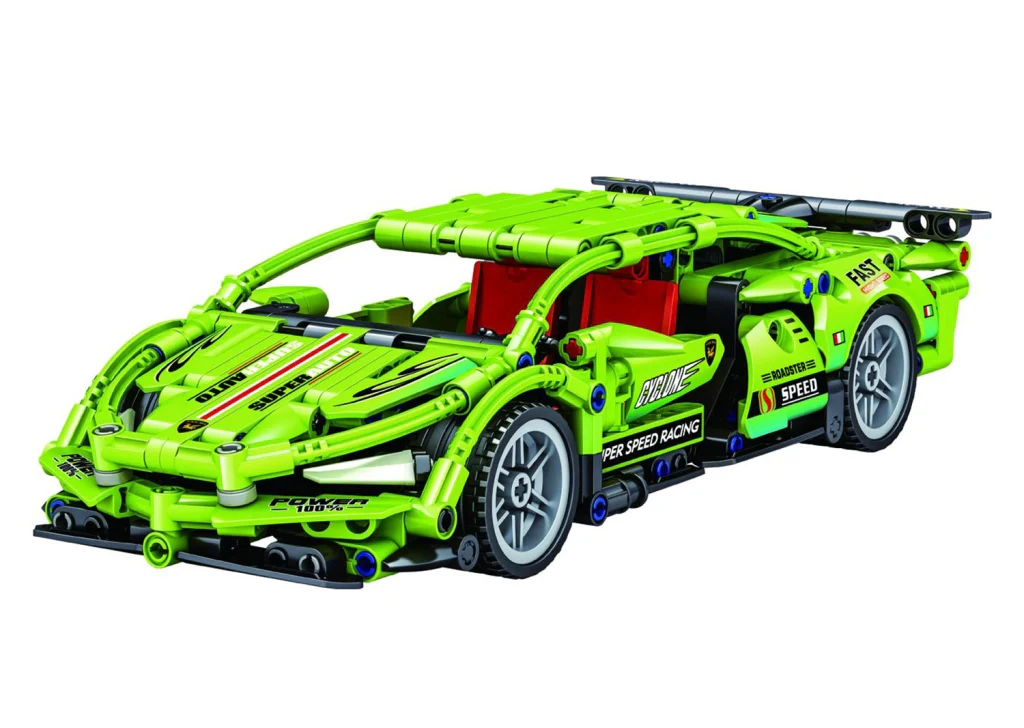 Costruzione Super Car 499 Pezzi Verde con Retroricarica