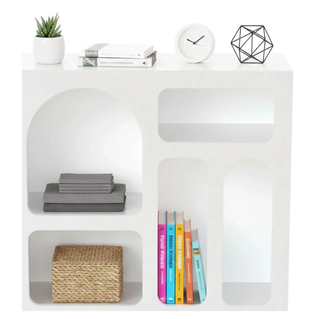 Credenza Arsenio, Buffet da soggiorno, Madia da salotto, Dispensa da cucina, 80x35h74 cm, Bianco