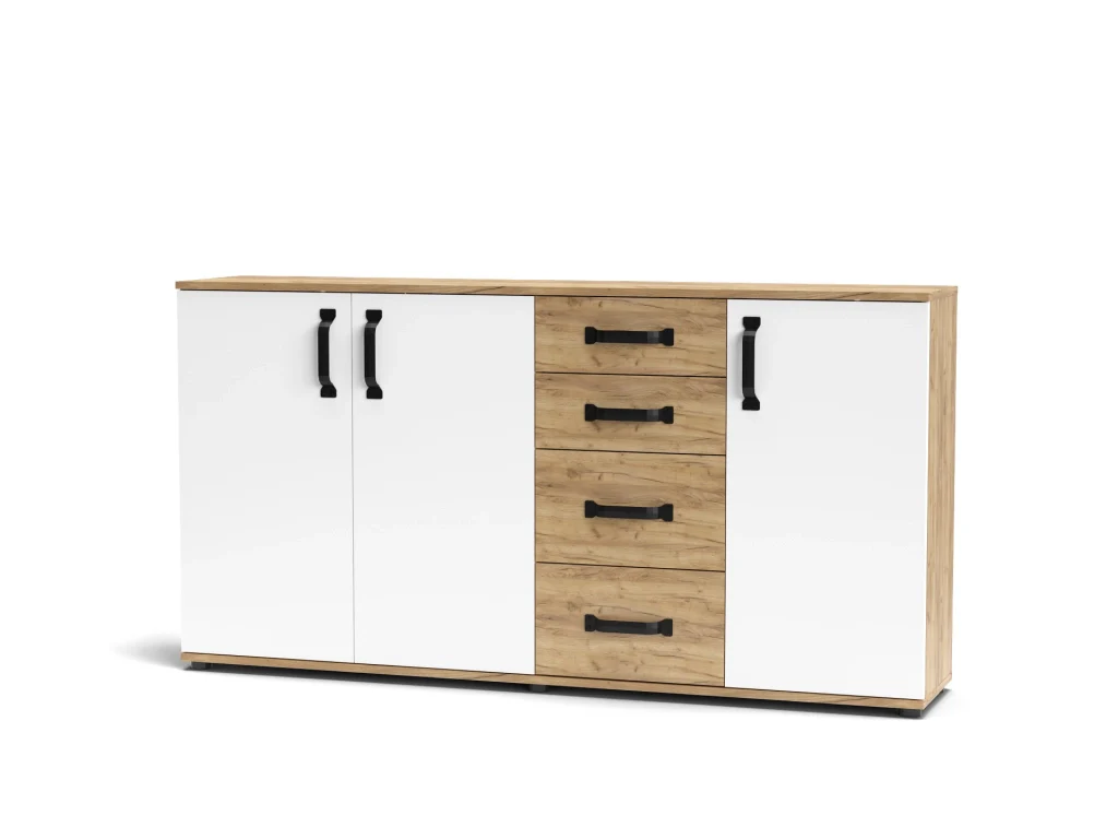 Credenza Mosso MO5 colore rovere e bianco - Image 3