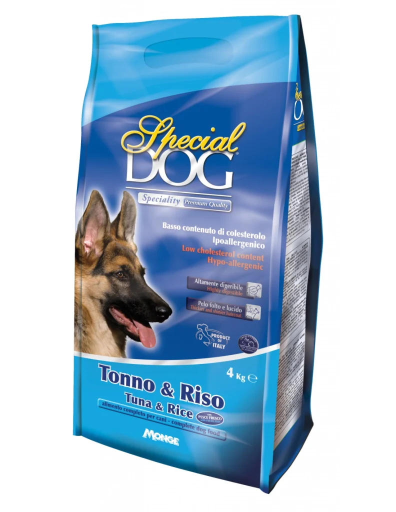 CROCCHETTE PER CANI 'SPECIAL DOG' tonno e riso - kg 4  - MONGE