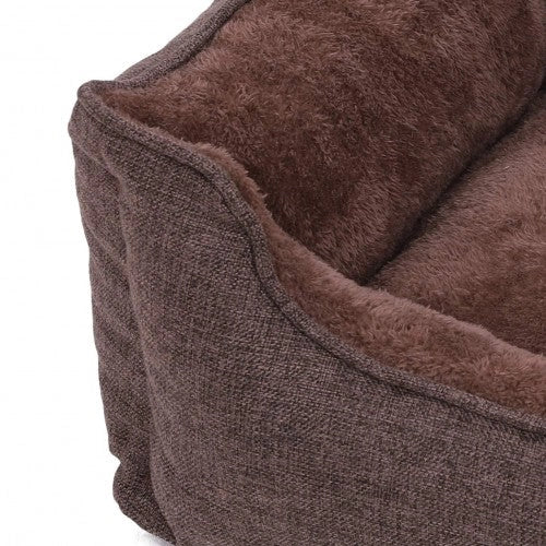 Cuccia per cani cuccia rivestita in tessuto stile orsetto sfoderabile e lavabile in lavatrice 75 cm marrone 12_0000789 - Image 4