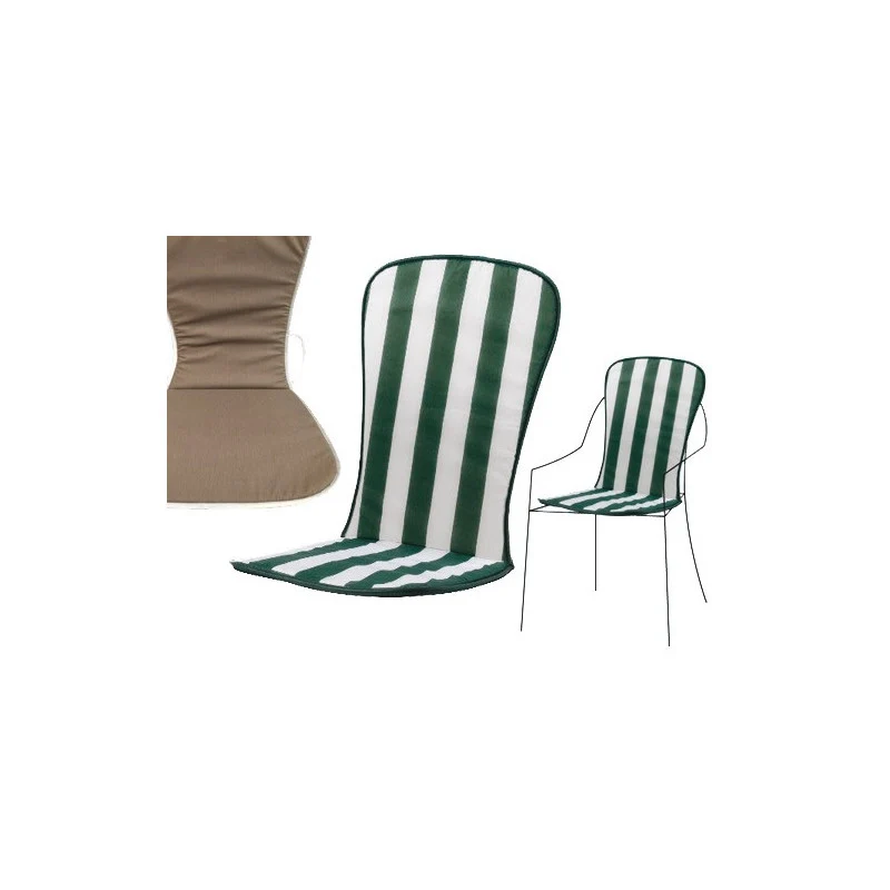 Cuscino Action monoalto bianco/verde 88x41x2 cm – Comfort versatile per sedie da giardino