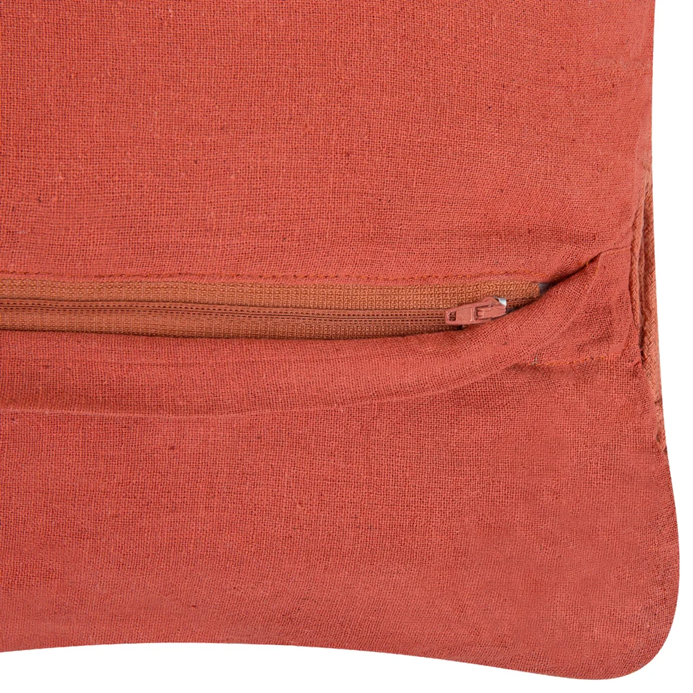 Cuscino Decorativo Arancio Cotone Macramè 45 x 45 cm Corda Boho Retro Decor Accessori - Image 5