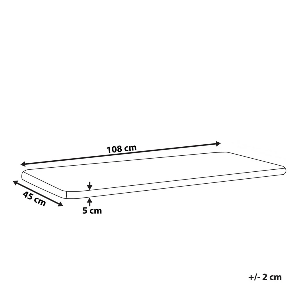 Cuscino per panca da giardino grigio chiaro 108 x 45 cm resistenti ai raggi UV giardino balcone terrazza esterno - Image 4