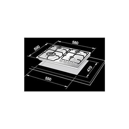 De’Longhi YNF 46 ASV piano cottura Nero Da incasso Gas 4 Fornello(i) - Image 2