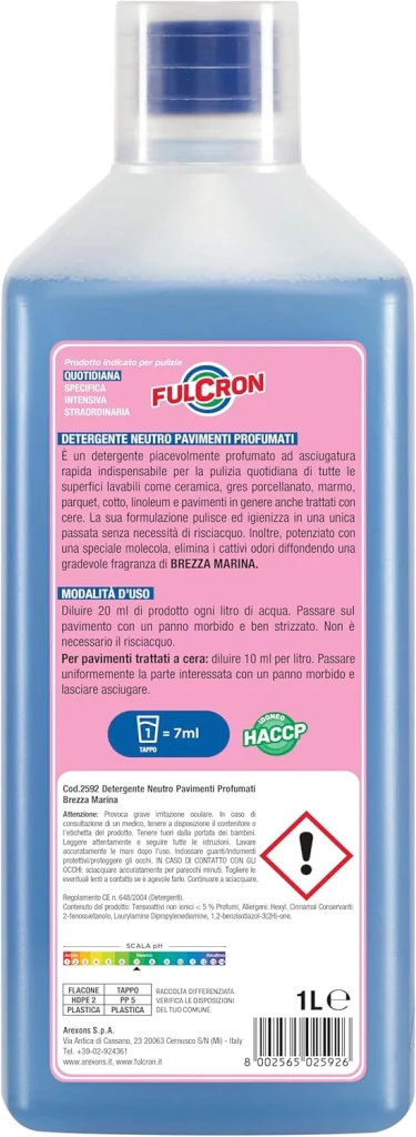DETERGENTE NEUTRO PER MULTIPAVIMENTI 'FULCRON' lt. 1 - brezza marina  - AREXONS - Image 2