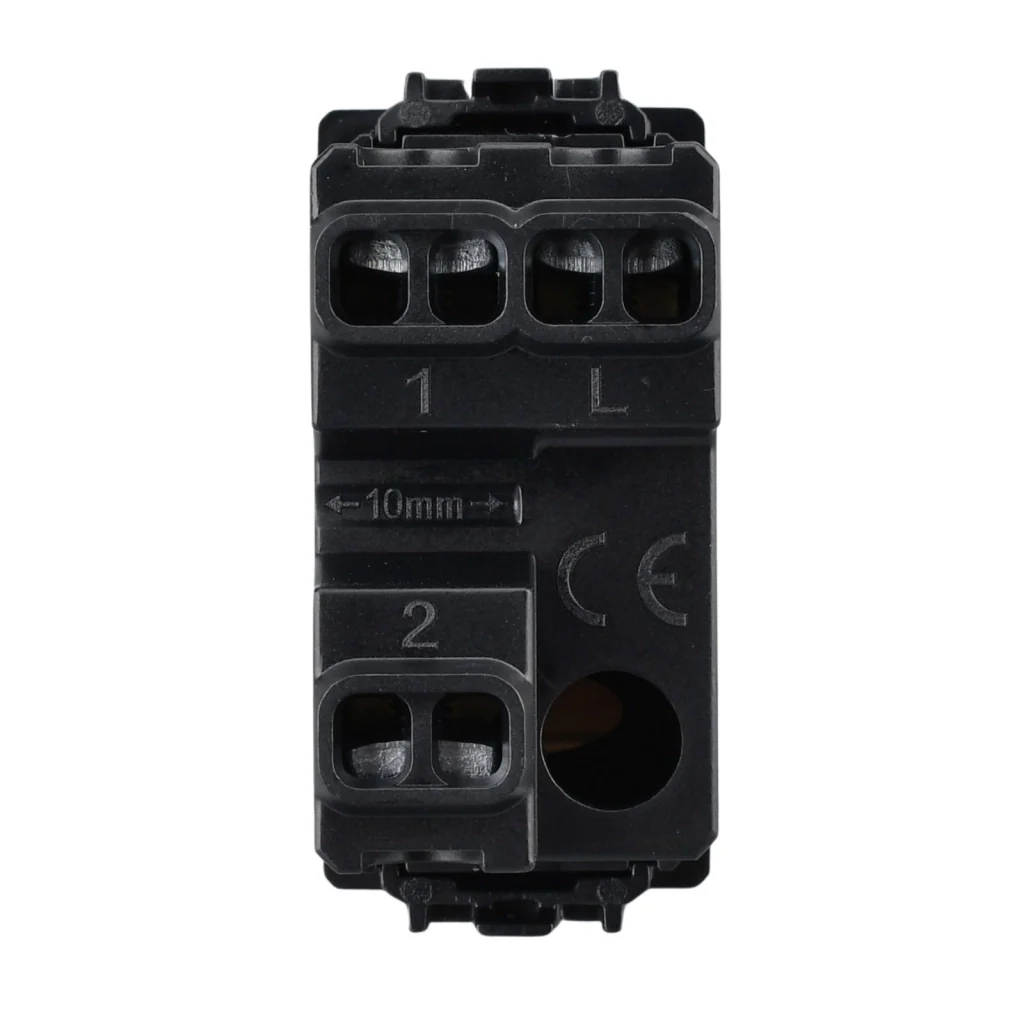 Deviatore 1P 16A 220V MBL Nero 1M Compatibile Bticino Living International BLN0801 - Image 3