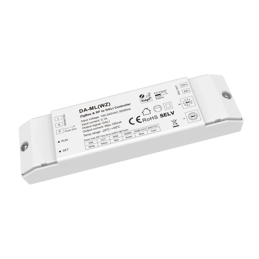 Dimmer DALI ZigBee + RF 2.4GHz, Controller per DIM CCT RGB RGBW RGB+CCT, App Tuya Smart Life, Push Dim, 1 Indirizzo, Uscita 16VDC Max 150mA, Input AC220V - Image 3
