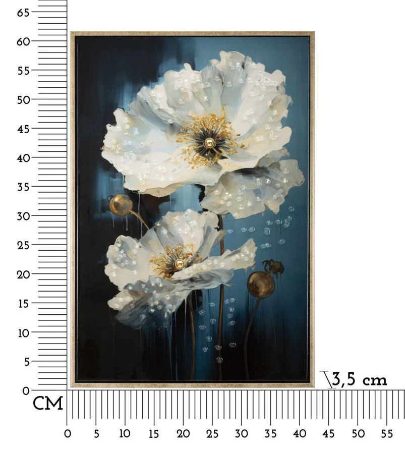 DIPINTO SU TELA LACCATO BLUEY C/CORNICE CM 42X3,5X62 - Image 6