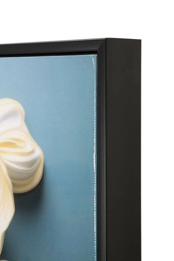 DIPINTO SU TELA LACCATO NARCY -B- C/CORNICE CM 82X4X82 - Image 4