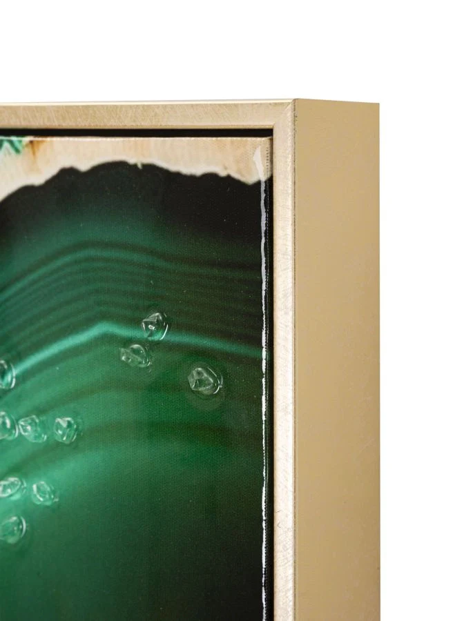 DIPINTO SU TELA LACCATO SMERALDY -B- C/CORNICE CM 82X4X62 - Image 4