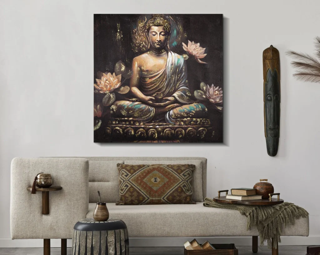 DIPINTO SU TELA BUDDHA -A- CM 100X3X100 - Image 5