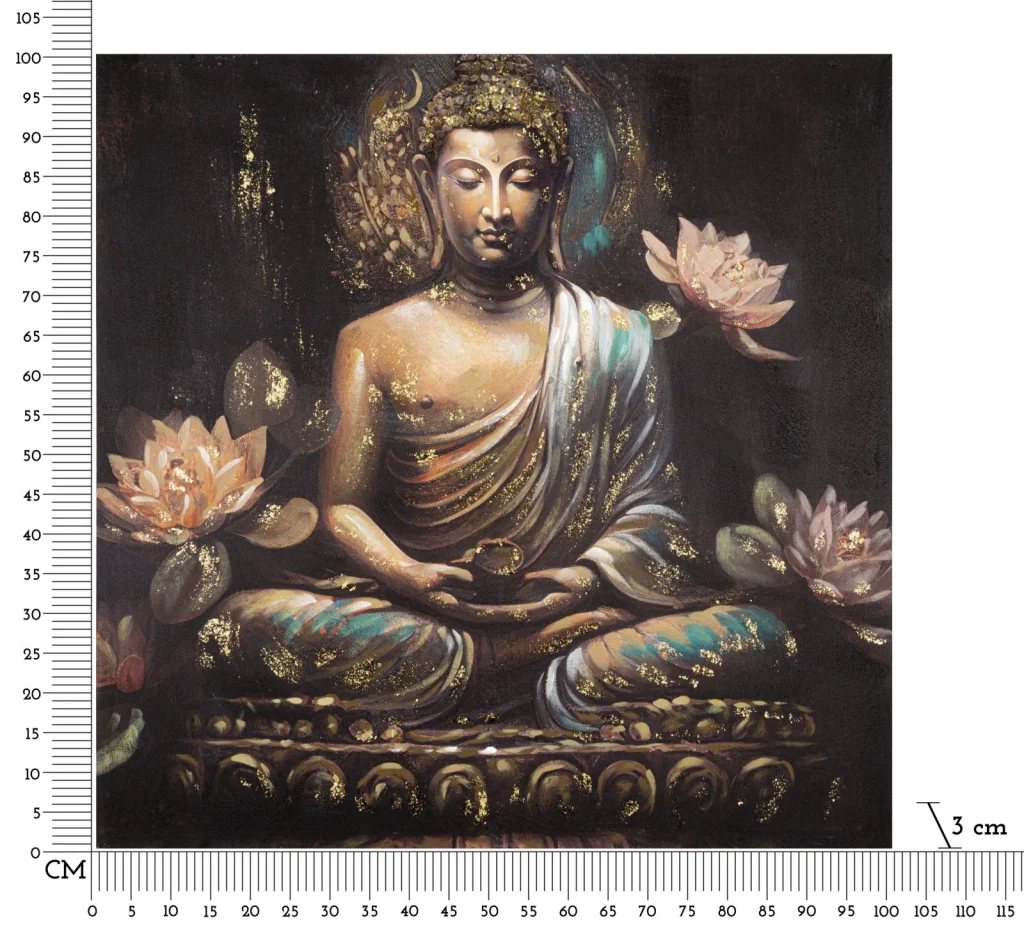 DIPINTO SU TELA BUDDHA -A- CM 100X3X100 - Image 6