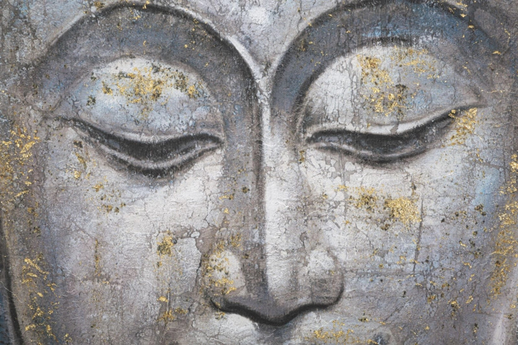 DIPINTO SU TELA FACE BUDDHA LIGHT -A- CM 80X3X120 - Image 2