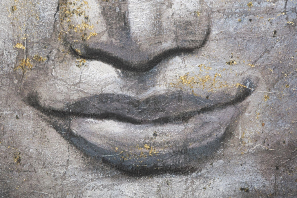 DIPINTO SU TELA FACE BUDDHA LIGHT -A- CM 80X3X120 - Image 5