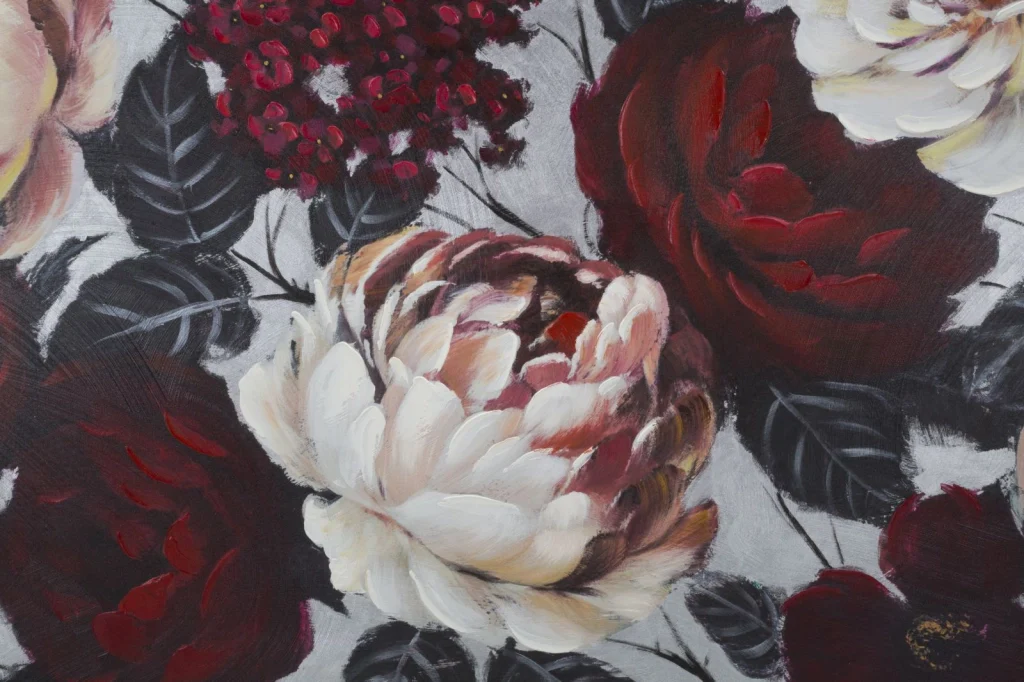 DIPINTO SU TELA WHITE/RED FLOWER LIGHTBACK 150X3,8X76 - Image 3