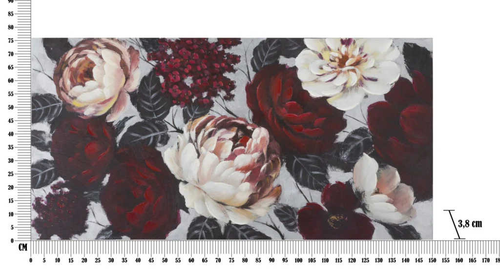 DIPINTO SU TELA WHITE/RED FLOWER LIGHTBACK 150X3,8X76 - Image 6